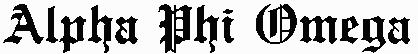 ALPHA PHI OMEGA